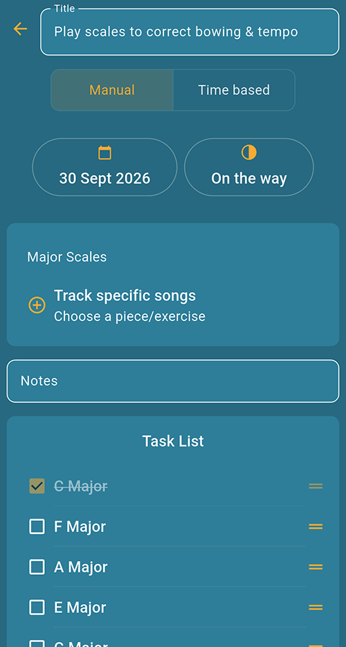 Instrumentive Manual goals