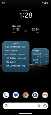 Sun Position Widgets