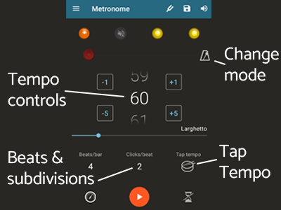 Metronome Settings Screen